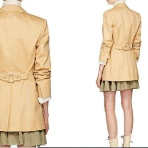 Chloe Topstitched Cotton Gabardine Jacket